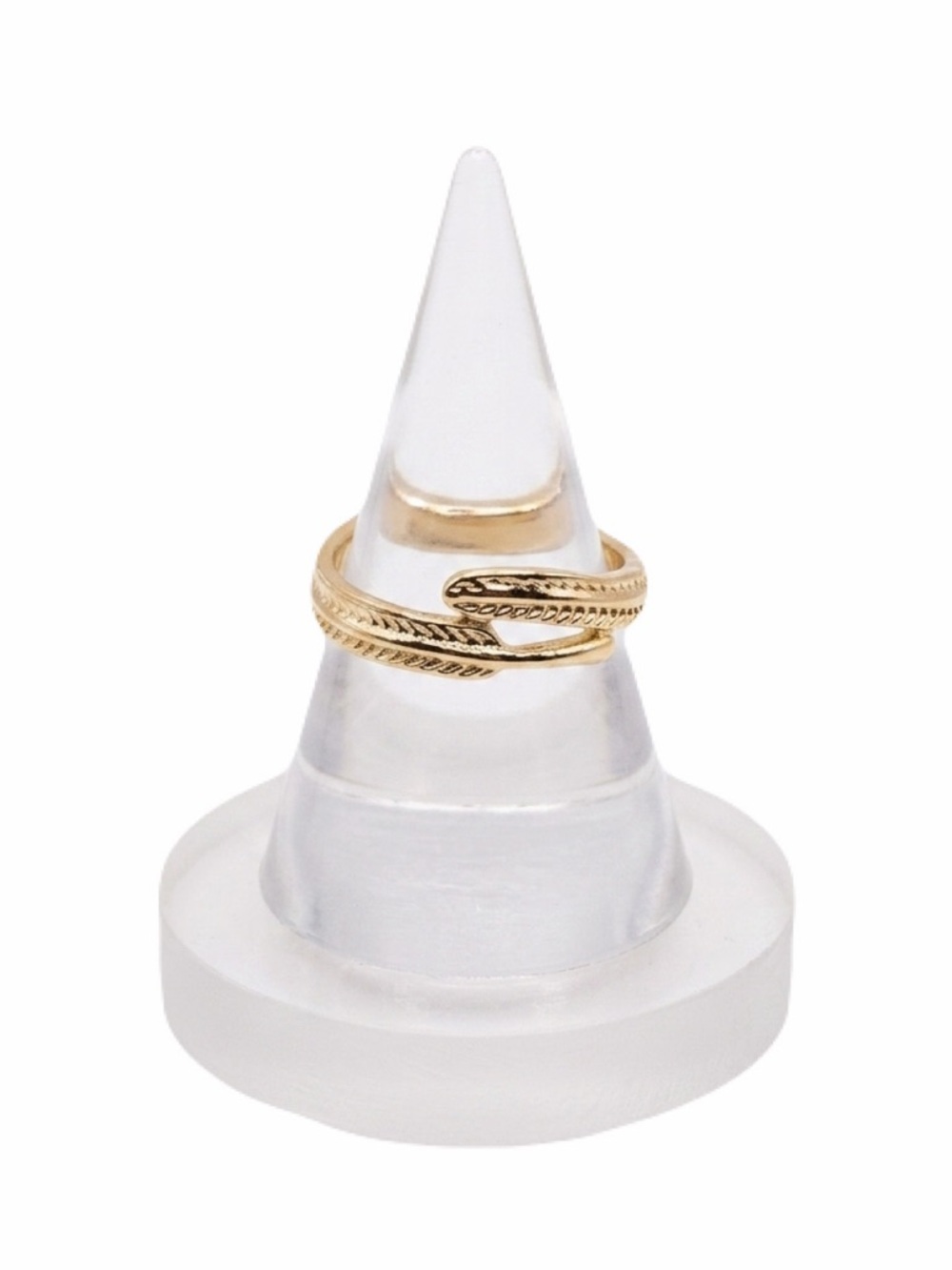 New Woman’s Long Wrapped Feather Gold Classy Native Boho Vintage Style Ring Sz 5